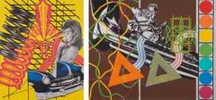 Peter Phillips, Custom Print I, from 11 Pop Artists, Volume I; and Custom Print II, from 11 Pop Artists, Volume II, 1965-66, Two screenprints in colors, on wove paper, the full sheets
