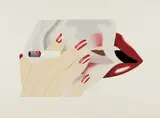 Tom Wesselmann, Smoker, 1976, Lithograph with embossing in colors, on Arches paper, with full margins