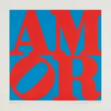 Robert Indiana, Amor, 1994, Aquatint in colors, on Rives BFK paper, with full margins
