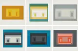 Variants I, II, III, IV, VII and X, from Ten Variants by Josef Albers, 1966, Six screenprints in colors, on Rives BFK paper, with full margins, sold Apr 2018