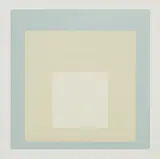 WLS VII, from White Line Squares (Series I) by Josef Albers, 1966, Lithograph in colors, on Arches Cover paper, with full margins, sold Apr 2018