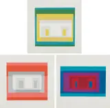 Variants II, VI, and IX, from Ten Variants by Josef Albers, 1967, Three screenprints in colors, on Rives BFK paper, with full margins, all contained in original cloth-covered slip case, sold Apr 2018