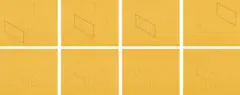 Variations for Gallery Heiner Friedrich by Fred Sandback, 1971-1973, The complete set of eight screenprints in colors, on yellow wove paper, with full margins,, offered Apr 2018