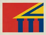 Sol LeWitt, Benzinger Print (Parthenon), 1998, Woodcut in colors, on Zangetsu paper, with full margins