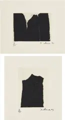 Videy Afangar #4; and Videy Afangar #9 by Richard Serra, 1991, Two etching and aquatints, on Hahnemühle German Etching paper, with full margins, sold Apr 2018
