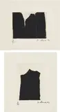 Richard Serra, Videy Afangar #4; and Videy Afangar #9, 1991, Two etching and aquatints, on Hahnemühle German Etching paper, with full margins