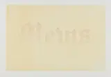 Ed Ruscha, Mews, from News, Mews, Pews, Brews, Stews & Dues, 1970, Screenprint in bolognese sauce and black currant-pie filling and cherry-pie filling and unmixed raw egg, on Silverbrook Antique Finish paper, with full margins