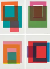 Matt Connors, Portfolio of Four Prints, 2016, The complete set of four unique screenprints in colors, on Coventry Rag paper, with full margins