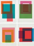 Matt Connors, Portfolio of Four Prints, 2016, The complete set of four unique screenprints in colors, on Coventry Rag paper, with full margins