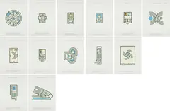 Jan Vercruysse, Labyrinths and Pleasure Gardens, 2002, The complete set of 13 lithographs in colors, on Rivoli paper, with full margins, all contained in the original blue cloth-covered portfolio