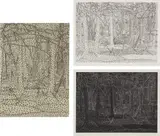 Alan Turner, Black Landscape/White Landscape; Black Landscape/White Landscape; and Numerical Landscape, 1978; and 1979, Two etchings and aquatint and one lithograph, on Arches paper, with full margins and the full sheet