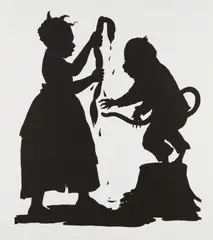 I'll be a Monkey's Uncle by Kara Walker, 1996, Lithograph, on Somerset Satin paper, with full margins, sold Apr 2018