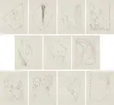 Chris Ofili, The Agony in the Garden, 2006, The complete set of 11 etching and aquatints, on Somerset paper, with full margins, with title page, justification and the original yellow cloth-covered portfolio
