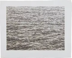 Ocean, from Untitled Portfolio by Vija Celmins, 1975, Lithograph in colors, on Twinrocker Handmade Rag paper, with full margins, sold Apr 2018