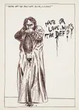 Untitled (You’re not the only girl…) by Raymond Pettibon, 1984, Ink drawing on wove paper, sold Apr 2018