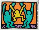 Keith Haring, Pop Shop I: one plate, with accompanying unique envelope, 1987, Screenprint in colors, on wove paper, with full margins and the accompanying addressed envelope to Timothy Leary