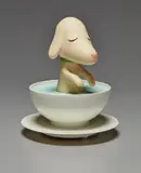 Pup Cup by Yoshitomo Nara, 2003, Injection molded plastic, sold Apr 2018