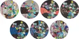 With Reverence, I Lay Myself Before You - Kōrin - Chrysanthemum; Hokkyō Takashi- Kansei; A Red River Is Visible; Kansie: Wildflowers Growing in the Night; Kōrin: Azure River; Kōrin: Stellar River in the Heavens; and Kōrin: Superstring Theory by Takashi Murakami, 2009, 2014 and 2015, Seven offset lithographs in colors, on smooth wove paper, the full sheets, sold Apr 2018