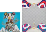 Family Happiness; and Flowers Have Bloomed by Takashi Murakami, 2000 and 2014, Two offset lithographs in colors, on smooth wove paper, the full sheets, sold Apr 2018