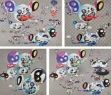 Parallel Universe; Spiral; Hands Clasped; and Another Dimension Brushing Against Your Hand by Takashi Murakami, 2014 and 2015, Four offset lithographs in colors, on smooth wove paper, the full sheets, sold Apr 2018