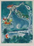Sirène et poisson, from Nice et la Côte d'Azur (Siren and Fish, from Nice and the French Riviera), by Charles Sorlier by Marc Chagall, 1967, Lithograph in colors, on Arches paper, with full margins, sold Oct 2018