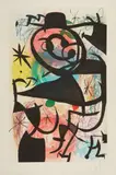 Joan Miró, Le Pitre rose (Pink Clown), 1974, Etching and aquatint in colors, on wove paper watermarked Maeght, with full margins