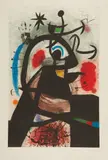 Joan Miró, Le Permissionaire (Soldier on Leave), 1974, Etching and aquatint in colors, on Arches paper, with full margins