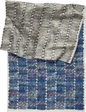 El Anatsui, Blue Variation, 2014, Pigment print and offset lithograph in colors, with copper wire, on two sheets of wove paper adhered at the seam and folded (as issued), the full sheets