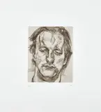 Lucian Freud, Head of a Man, 1986-87, Etching, on Rives BFK paper, with full margins
