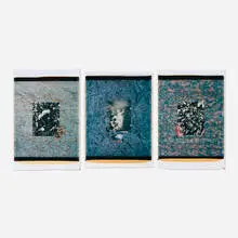Judy Dater, Wings (triptych), 1990, unique large-format Polaroid Polacolor print