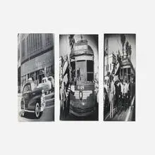 Weegee, Hollywood Accident, Squeeze (triptych), c. 1945-1950, vintage gelatin silver print