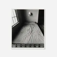 Jerry Uelsmann, Untitled (Female Nude Melting Into Bed variant), gelatin silver print