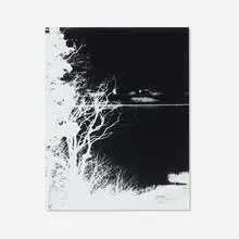 Vera Lutter, Orient Point, Long Island (January 27, 1999), 1999, gelatin silver print mounted to raw linen
