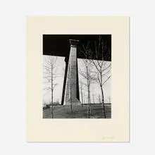 Brett Weston, Bridge Support and Trees, New York, 1947, vintage gelatin silver print