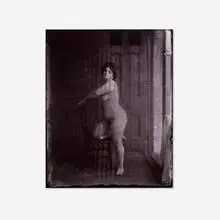 Ernest James Bellocq, Untitled (Storyville Portrait), gold-chloride toned printing-out paper print