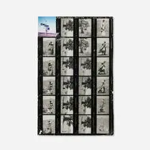 Peter Beard, Lenana's Grave, 1990, gelatin silver print contact sheet, C-print and correction fluid collage