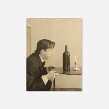 McDermott & McGough, Manner of Extinguishing a Candle Placed Behind a Bottle, 30th May 1884, c. 1990, palladium print in artist's frame