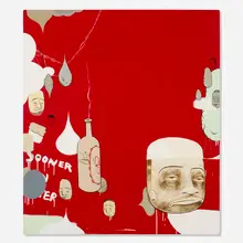 Barry McGee, Untitled #20, 2001, acrylic and mixed media on wood