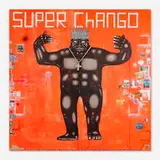 The Date Farmers, Super Chango, 2012, mixed media on wood panel in artist's frame