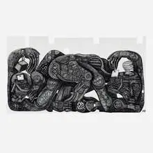 Untitled by Zio Ziegler, 2014, acrylic on wood panel in twenty parts, sold Jun 2026