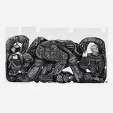 Zio Ziegler, Untitled, 2014, acrylic on wood panel in twenty parts