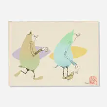 Yusuke Hanai, Untitled, 2009, acrylic and ink on paper attached to panel in artist's frame