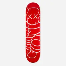 Kaws X Supreme, Chum skateboard deck, 2001, transfer-printed plywood