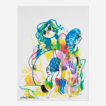 Jon Burgerman, Whip It Real Good, 2012, Posca pen and colored inks on paper