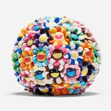 Takashi Murakami, Plush Flowerball, 2008, cotton, polyester with acrylic boa and polyurethane