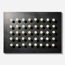Yaacov Agam, Tactile bleu, 1964, acrylic on board, painted metal discs, springs