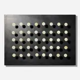Yaacov Agam, Tactile bleu, 1964, acrylic on board, painted metal discs, springs