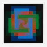 Hannes Beckmann, Turbulent Center, 1968, acrylic on board