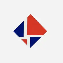 Ilya Bolotowsky, Red Blue White Diamond Var B, 1972, acrylic on wood panel