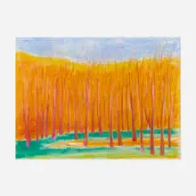 Wolf Kahn, Orange on Orange, 2014, pastel on paper